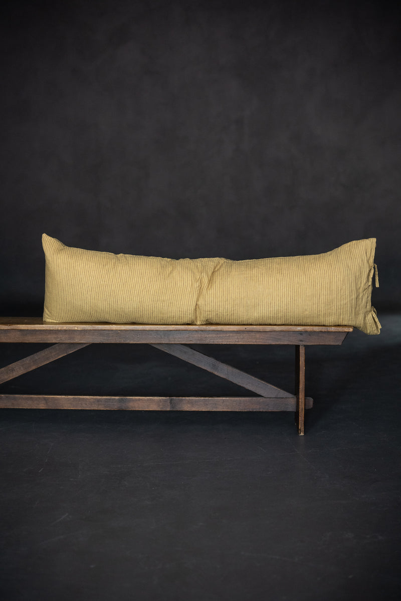 Laundered Linen Tie Pillowcase Extra Long - Yesteryear