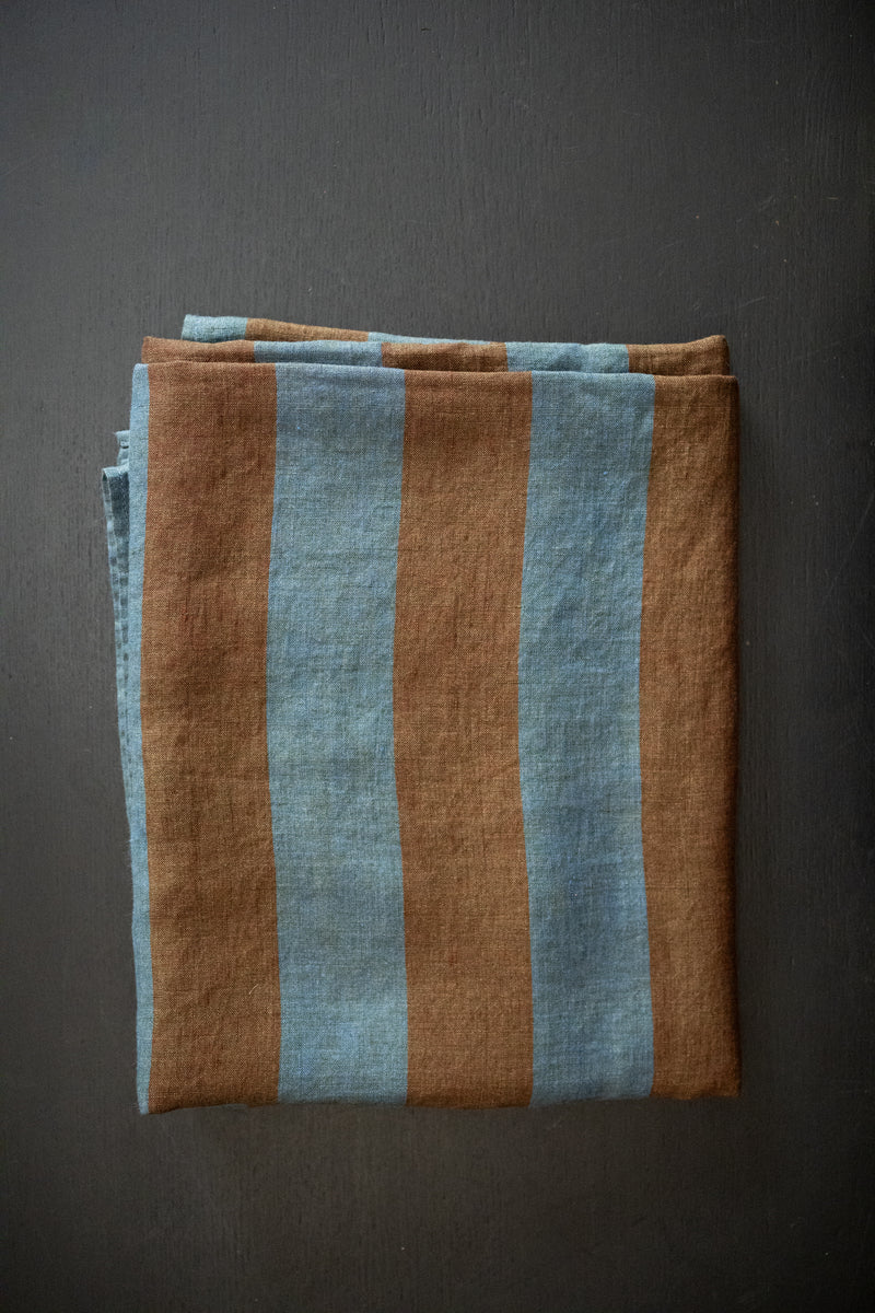 Laundered Linen Tablecloth - Gardener Stripe