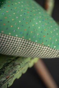 Rectangular Cushion -  Green Bobbette/Cardamom Gingham