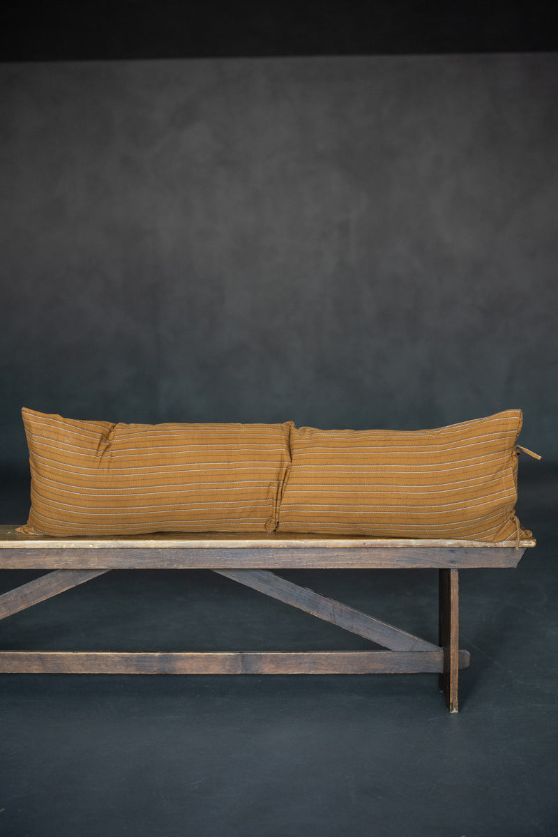 Indian Cotton/Linen Tie Pillowcase Extra Long - Canyon Stitch