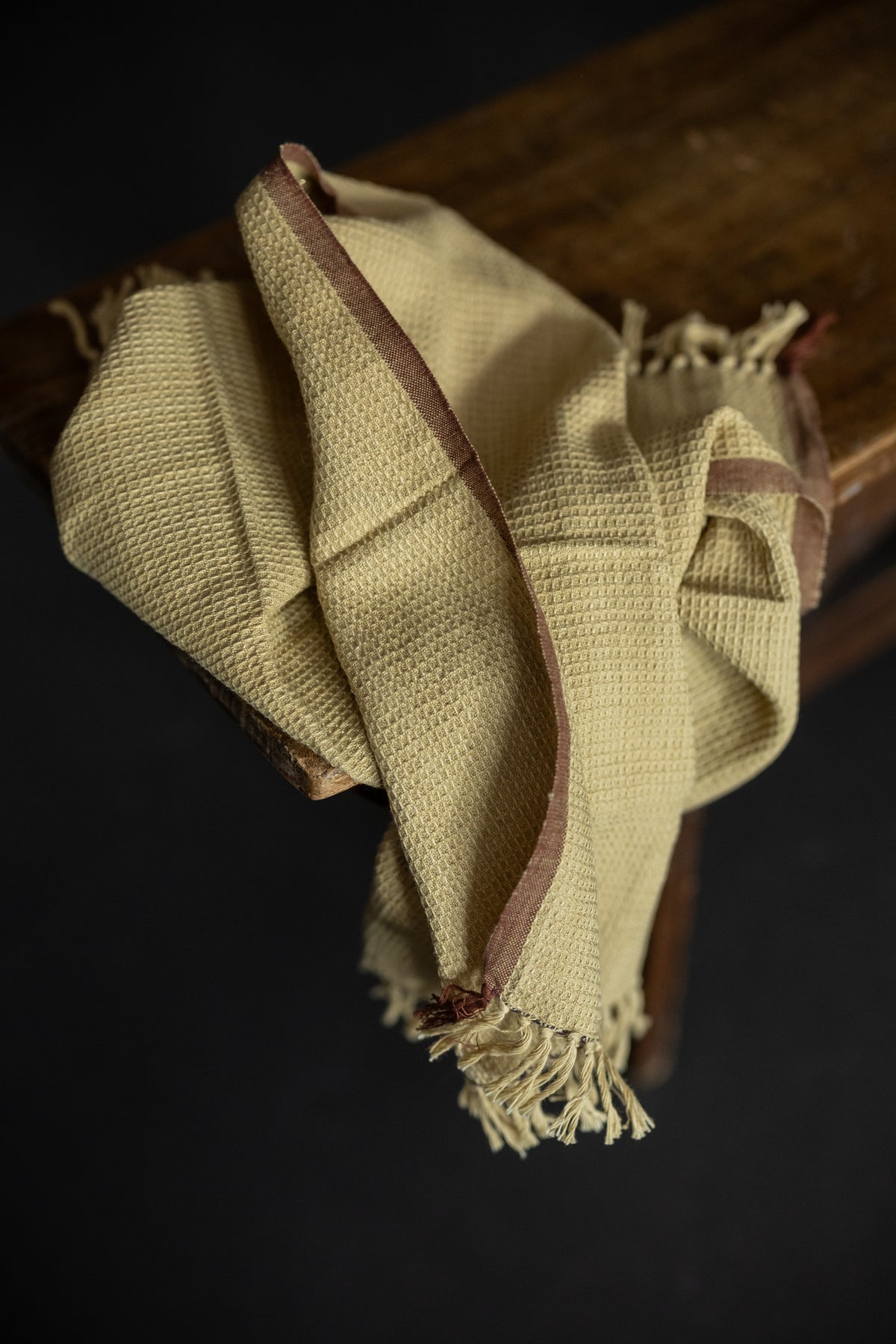 Handloom Waffle Hand Towel - Sand