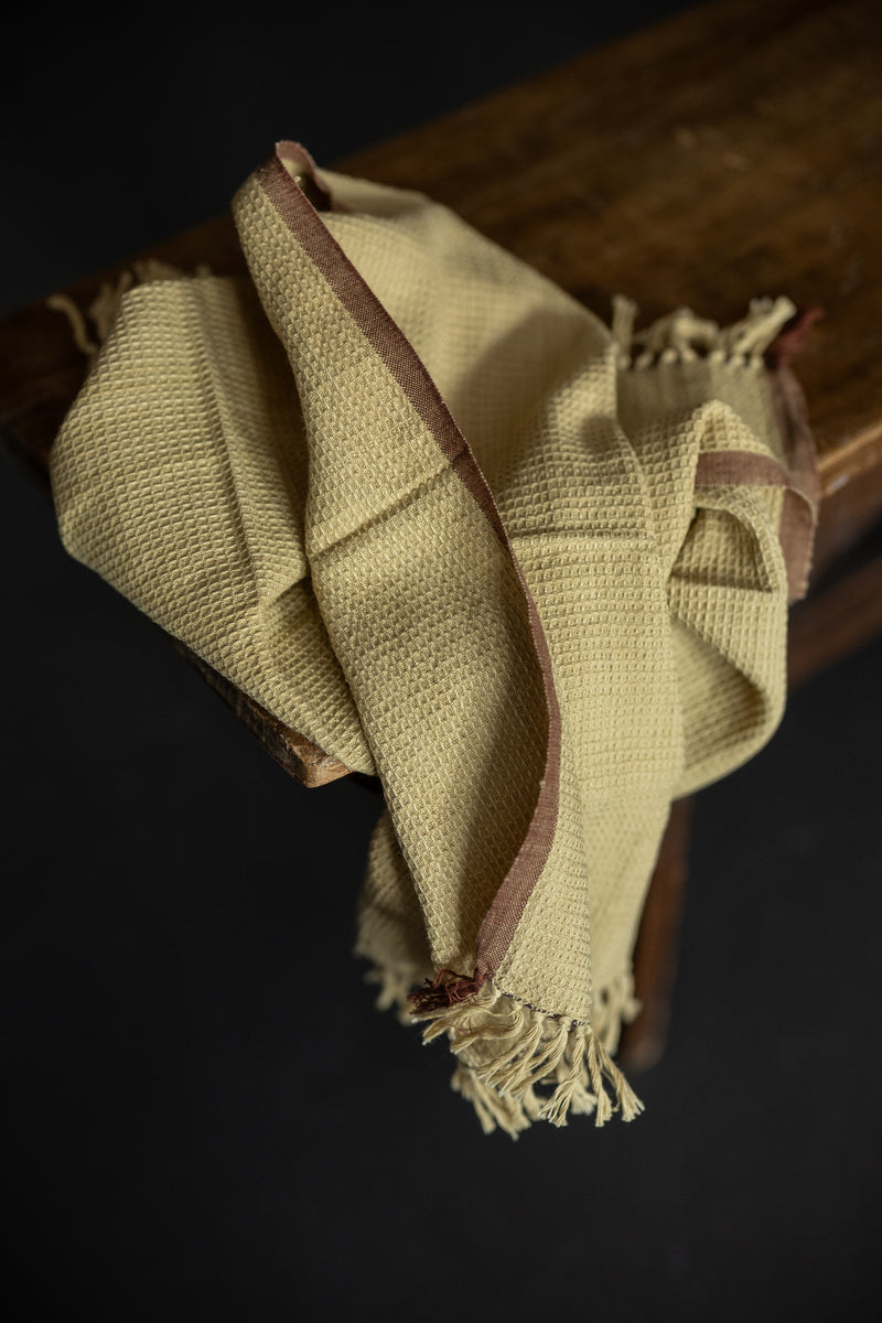 Handloom Waffle Hand Towel - Sand