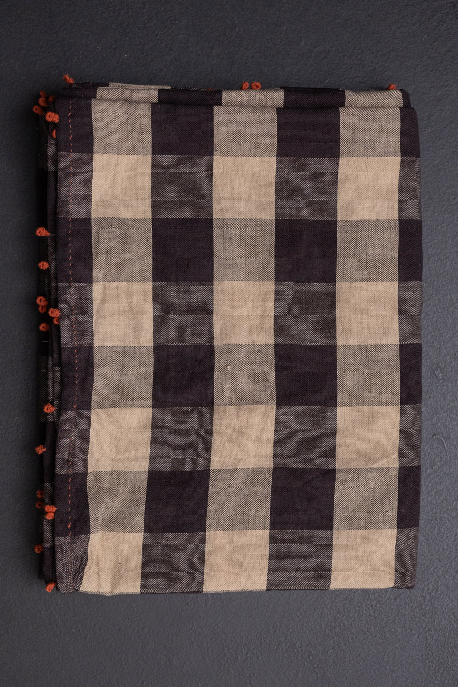 Handwoven & Handstitched Kala Cotton Tablecloth - Coffee Creme