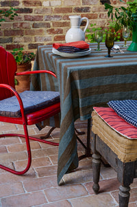 Laundered Linen Tablecloth - Gardener Stripe