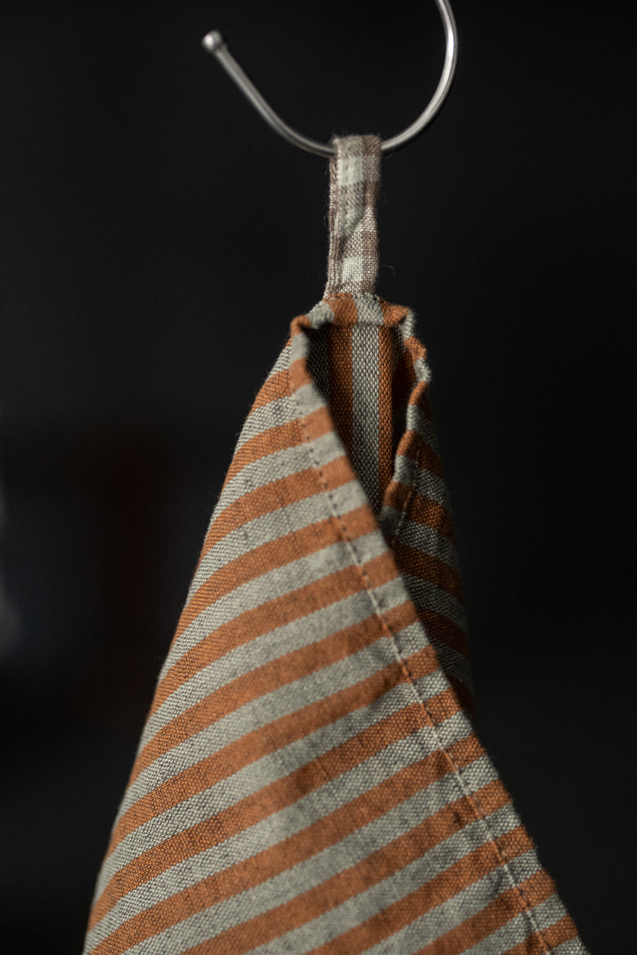 Laundered Linen/Cotton Tea Towel - Dalloway Stripe