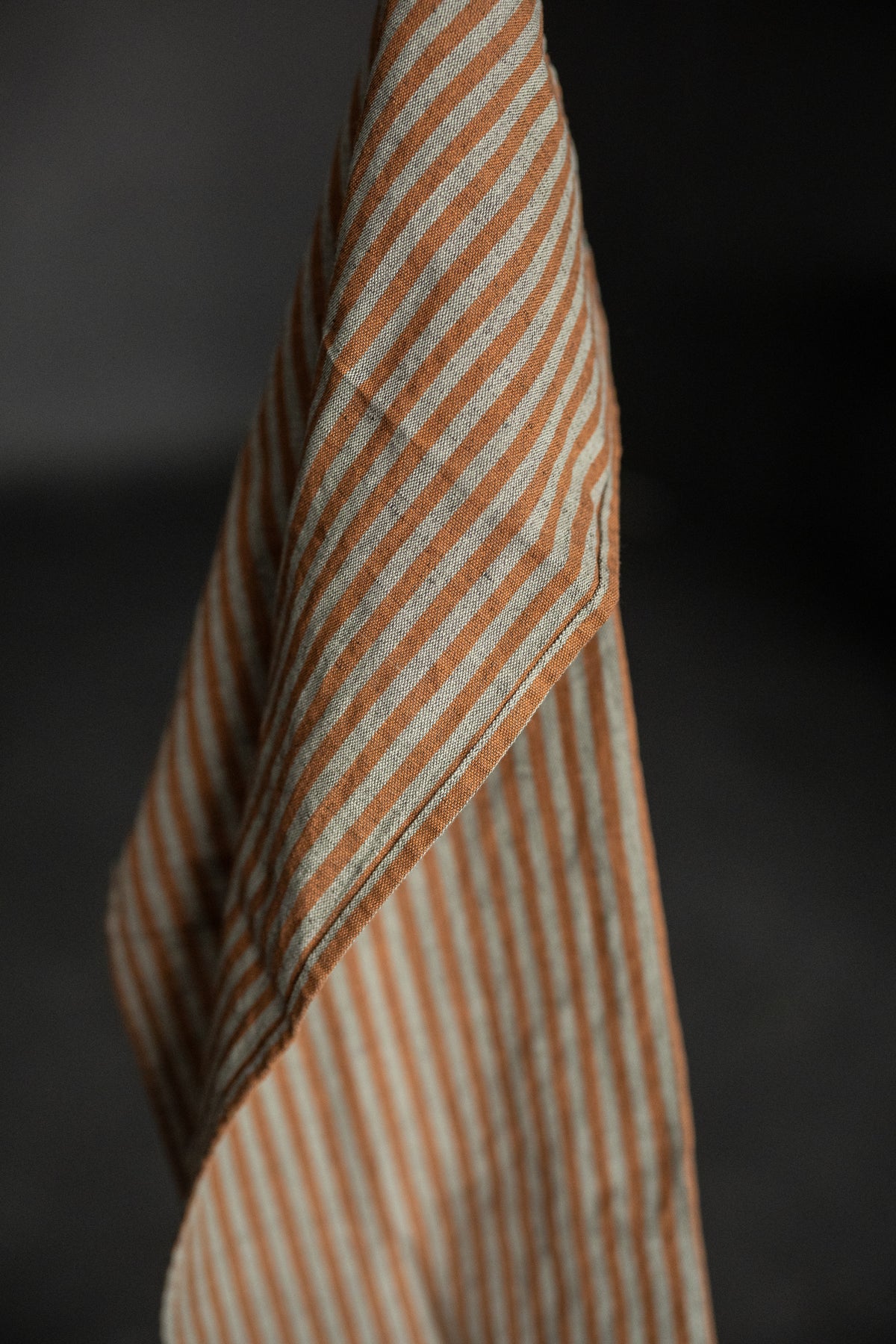 Laundered Linen/Cotton Tea Towel - Dalloway Stripe