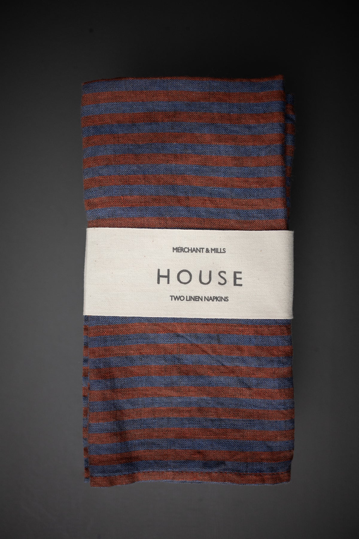 Laundered Linen Napkin Set of Two -  Homely Stripe