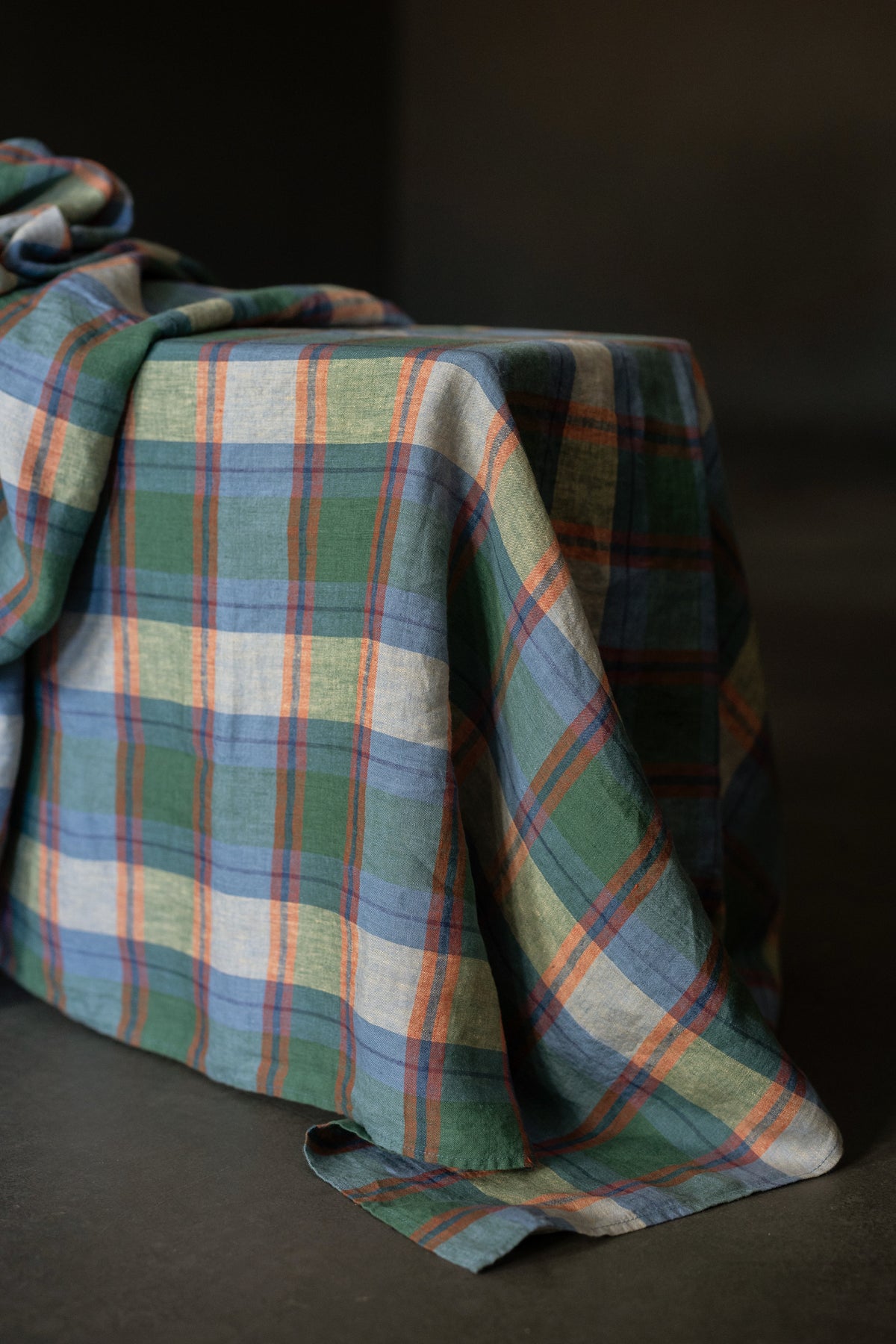 Laundered Linen Tablecloth - Hot Celery