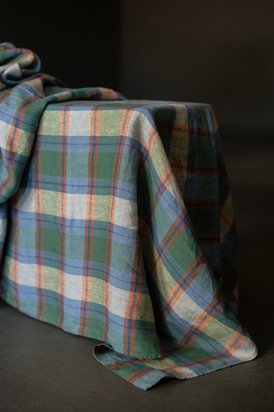 Laundered Linen Tablecloth - Hot Celery