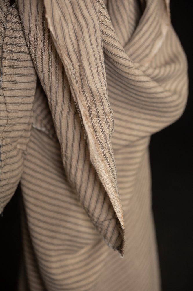 stripy linen pillowcase bedlinen