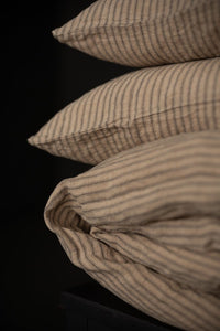stripy linen pillowcase bedlinen