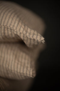 stripy linen pillowcase bedlinen