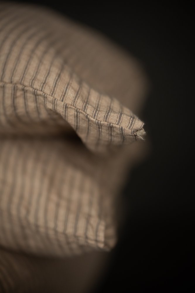 stripy linen pillowcase bedlinen