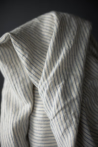 stripy linen pillowcase bedlinen