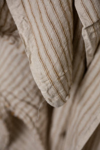 stripy linen pillowcase bedlinen