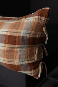 Laundered Linen Tie Pillowcase - Baked Goods