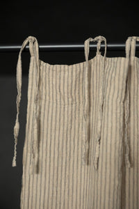 Laundered Linen Curtain Extra Wide With Tie Tops - Dixter