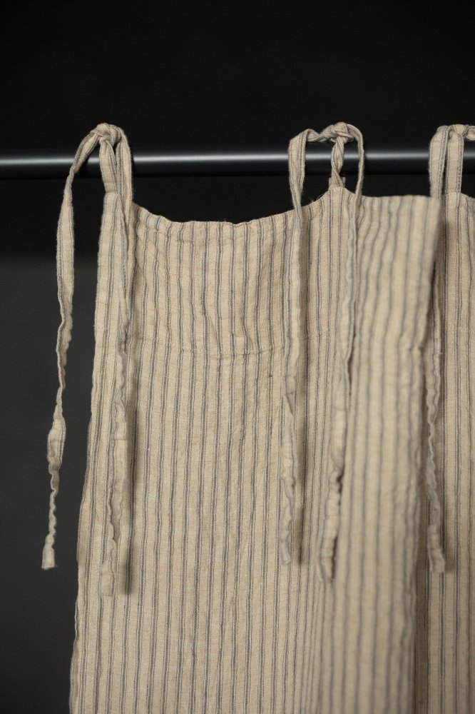 Laundered Linen Curtain Extra Wide With Tie Tops - Dixter