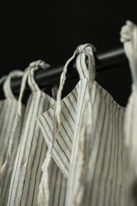 Laundered Linen Curtain Extra Wide With Tie Tops - Nantucket
