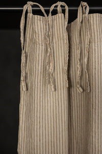 Laundered Linen Curtain Extra Wide With Tie Tops - Saltcote