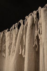 Laundered Linen Curtain Extra Wide With Tie Tops - Saltcote