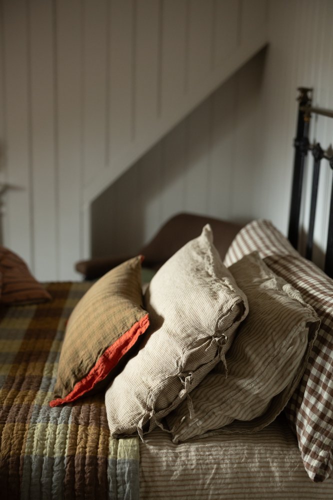 Mish Mash Cushion - Perry Check/Bitter Orange