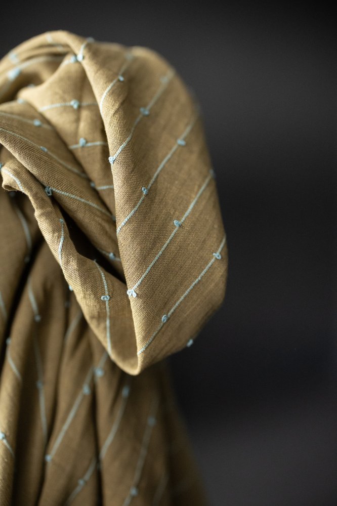 Loopy Cotton Napkin Set of Two - Basil