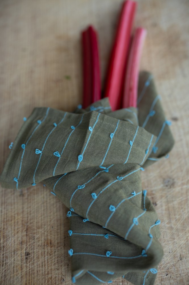 Loopy Cotton Napkin Set of Two - Basil