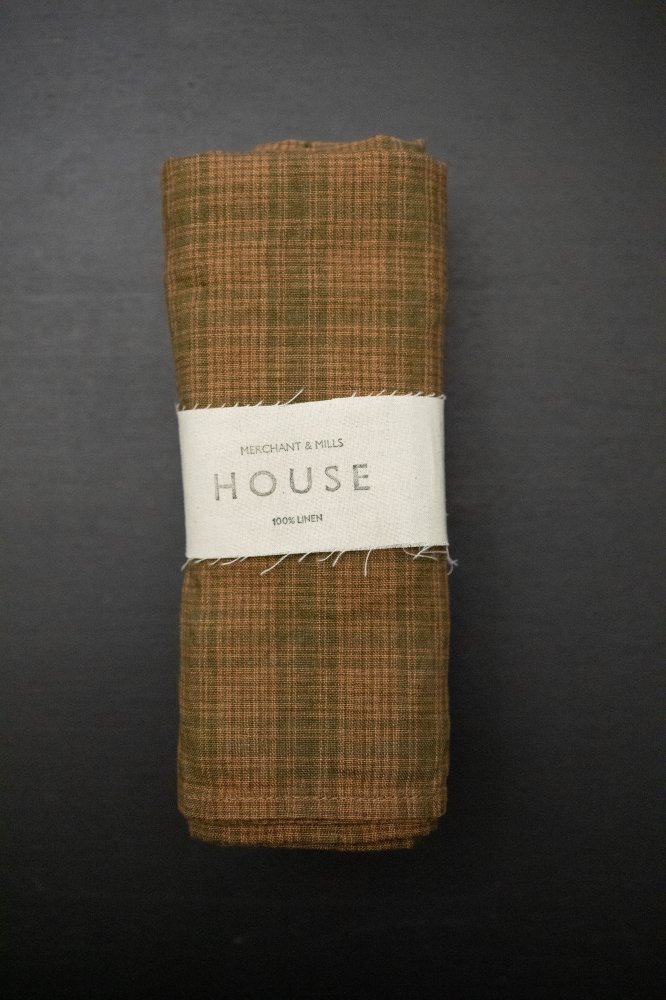 Laundered Linen Napkin Set of Two - Perry Check
