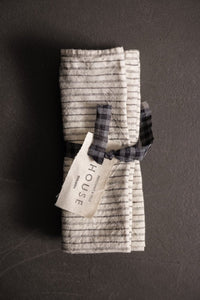 stripy linen fabric napkin