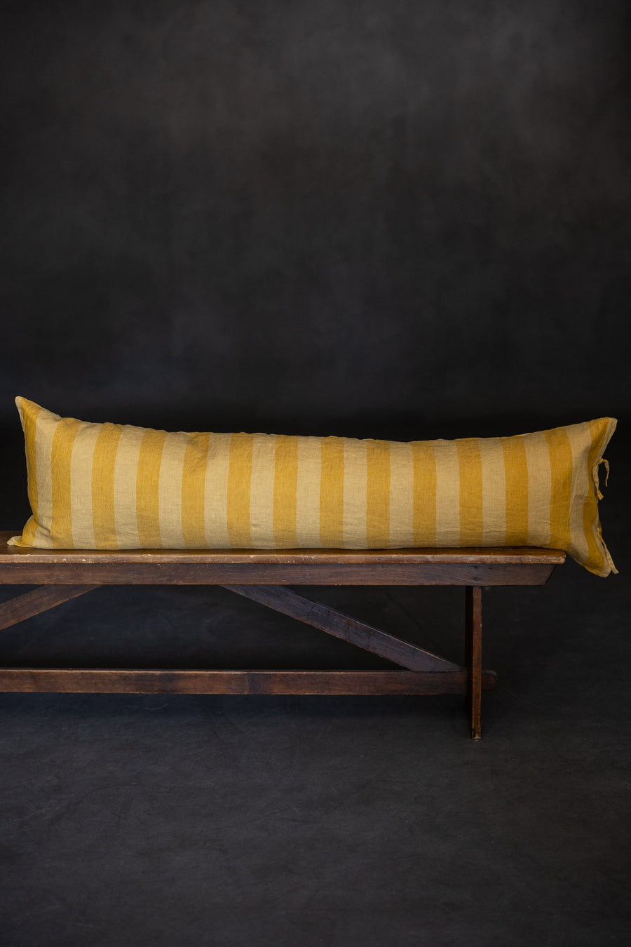 Laundered Linen Tie Pillowcase Extra Long - Norfolk Sands