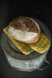 Laundered Linen Oven Glove - Patisserie Stripe