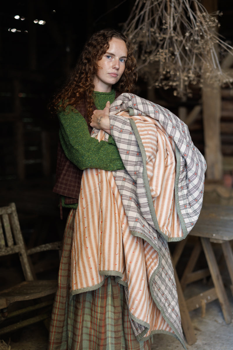 Handloom Cotton Cross Stitched Quilt - Fable Time