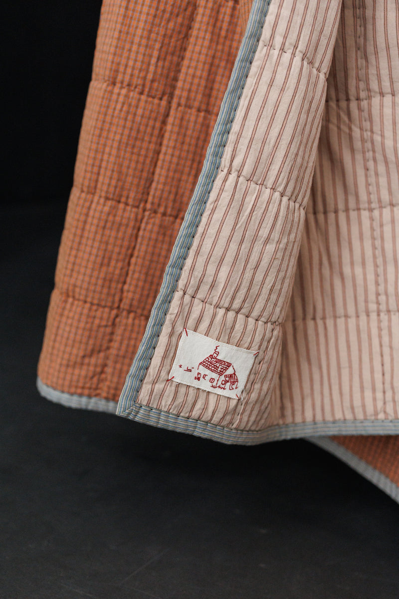 Cotton/Linen Windowpane Quilt - Dusky Daya