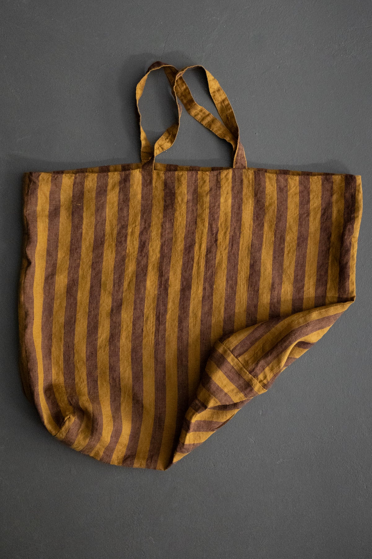 Laundered Linen Orton Bag - Hazel Stripe