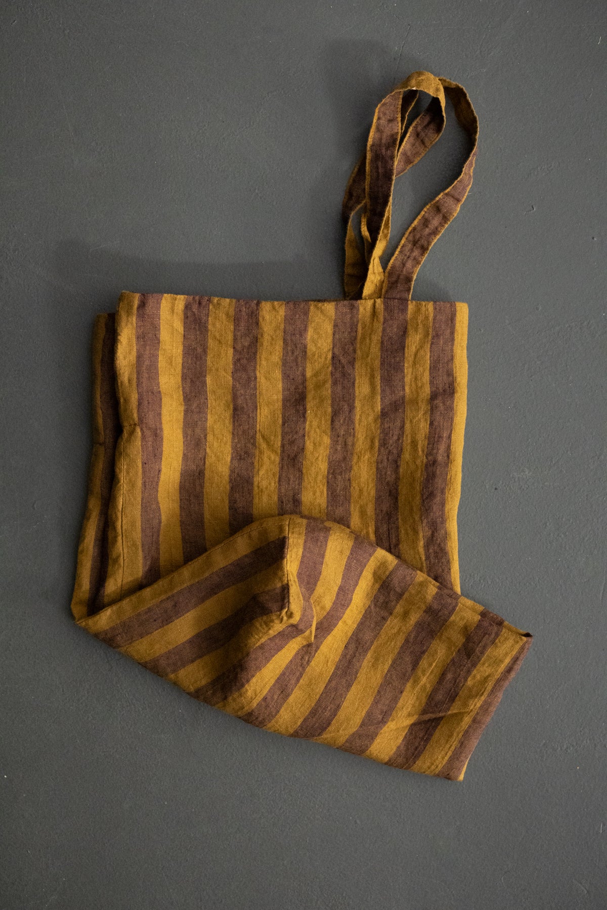 Laundered Linen Orton Bag - Hazel Stripe