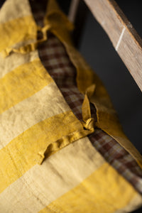 Laundered Linen Peekaboo Cushion Cover - Norfolk Sands/Connie