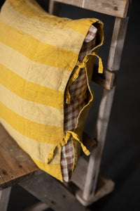 Laundered Linen Peekaboo Cushion Cover - Norfolk Sands/Connie