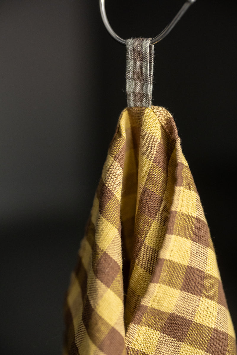Laundered Linen/Cotton Tea Towel - Walton Gingham