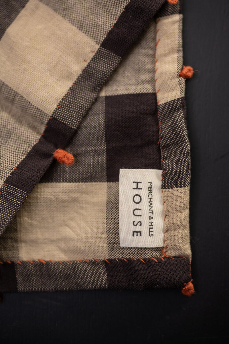 Handwoven & Handstitched Kala Cotton Tablecloth - Coffee Creme