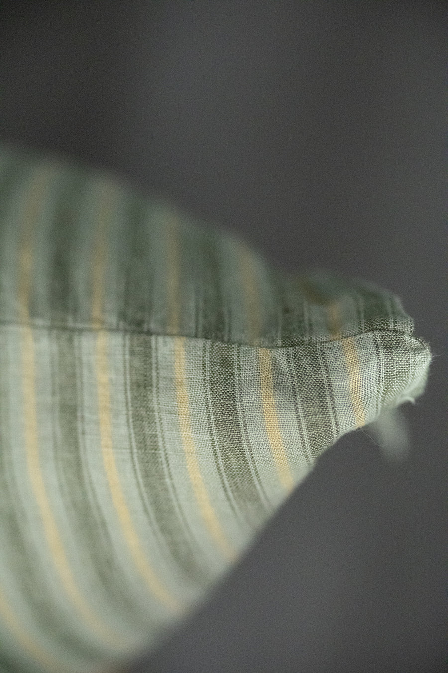 Laundered Linen Tie Pillowcase - Hampton Stripe