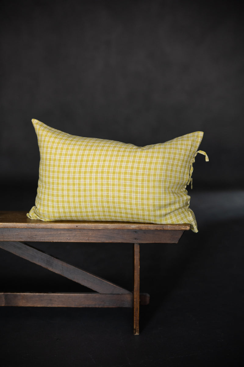 Laundered Linen Tie Pillowcase - Daffodilly