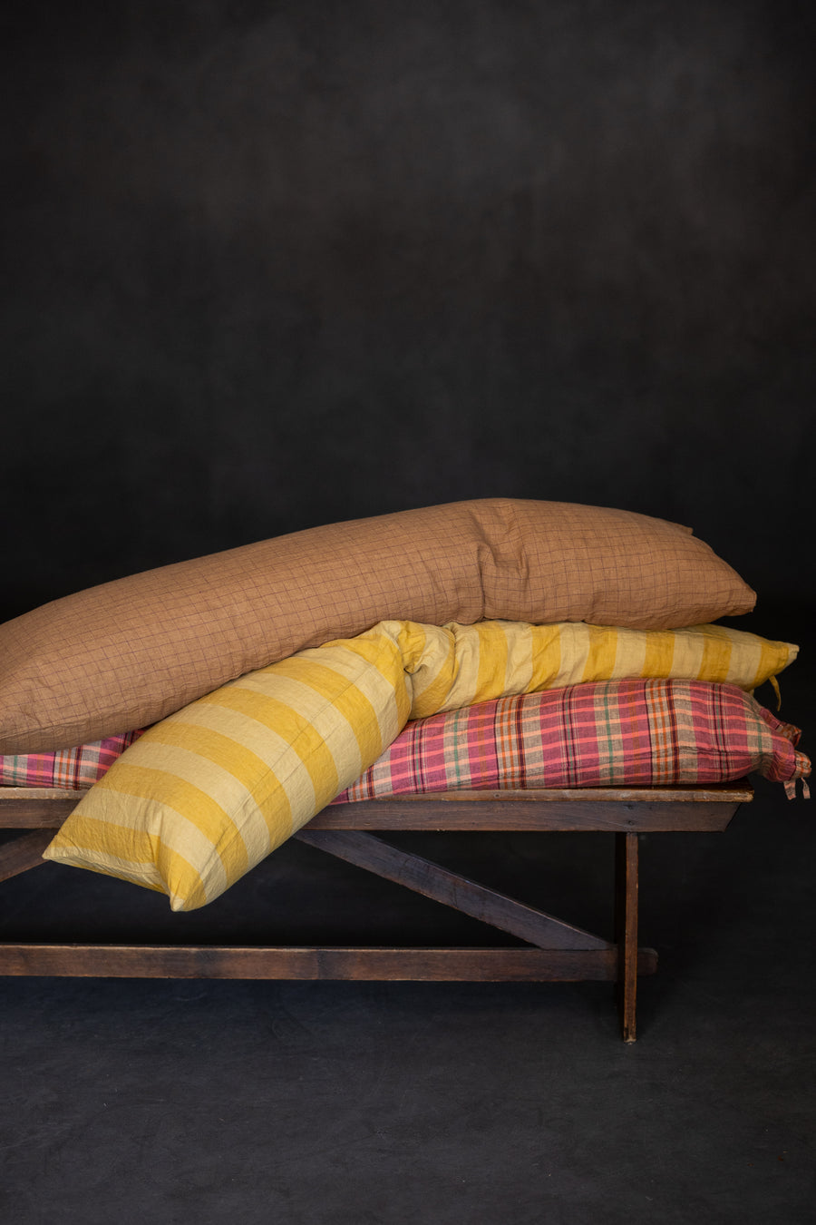 Laundered Linen Tie Pillowcase Extra Long - Norfolk Sands