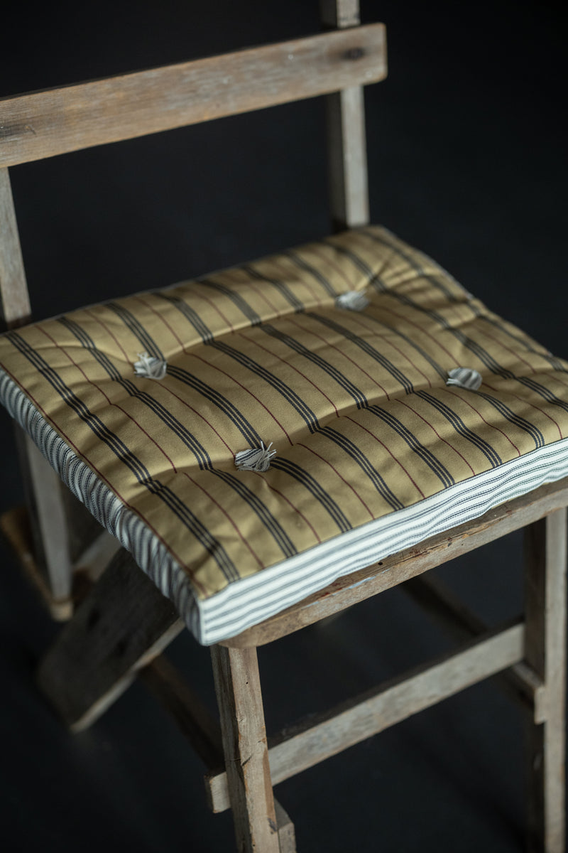 Cotton Ticking Squab Cushion - Amaretti