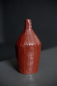 Hand Coiled Vase - Conker