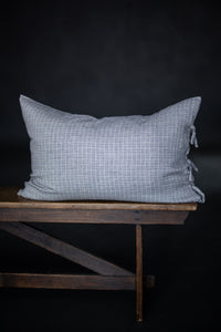 Laundered Linen Tie Pillowcase - Kuri Sketch