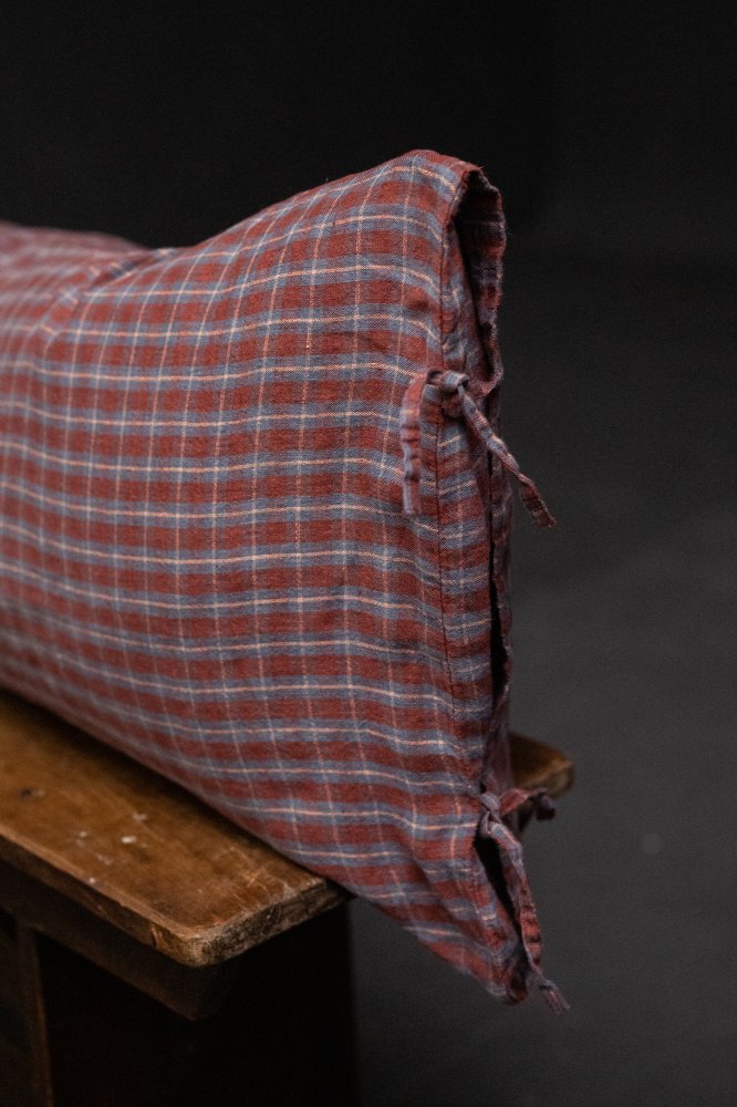 Laundered Linen Tie Pillowcase Extra Long - Sansho Spice