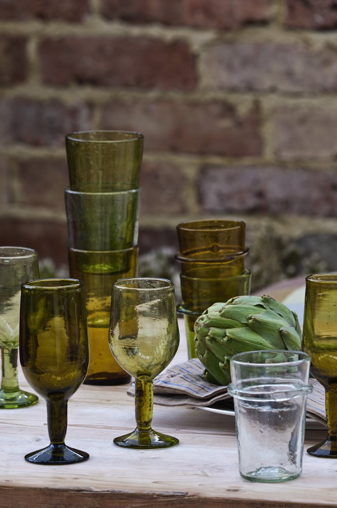 Syrian Handblown Wine Glass